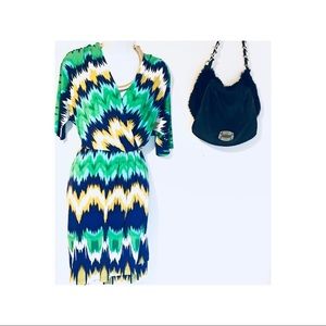 Calvin Klein -Print Wrap Dress size 6